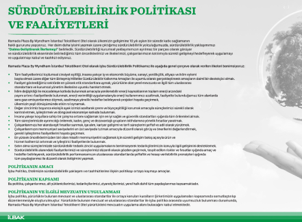 Sürdürülebilirlik Politikası Ve Faaliyetleri